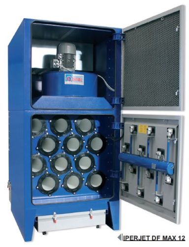 IPERJET DF MAX-12-C1200 18,5 kW antisztatikus porleválasztó szűrőtorony